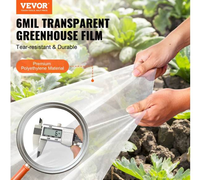 Skaidri šiltnamių plėvelė 3,6 x 15 m, 0,15 mm1