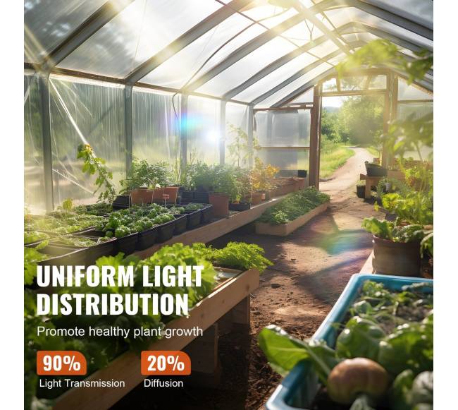 Skaidri šiltnamių plėvelė 3,6 x 15 m, 0,15 mm3