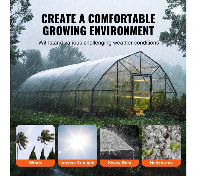 Skaidri šiltnamių plėvelė 3,6 x 15 m, 0,15 mm5