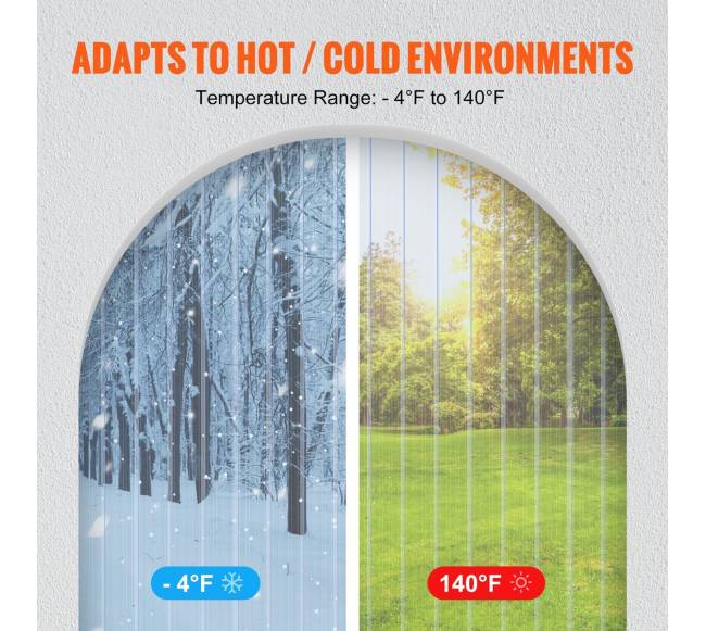 Skaidri PVC juostinė užuolaida 30 m3