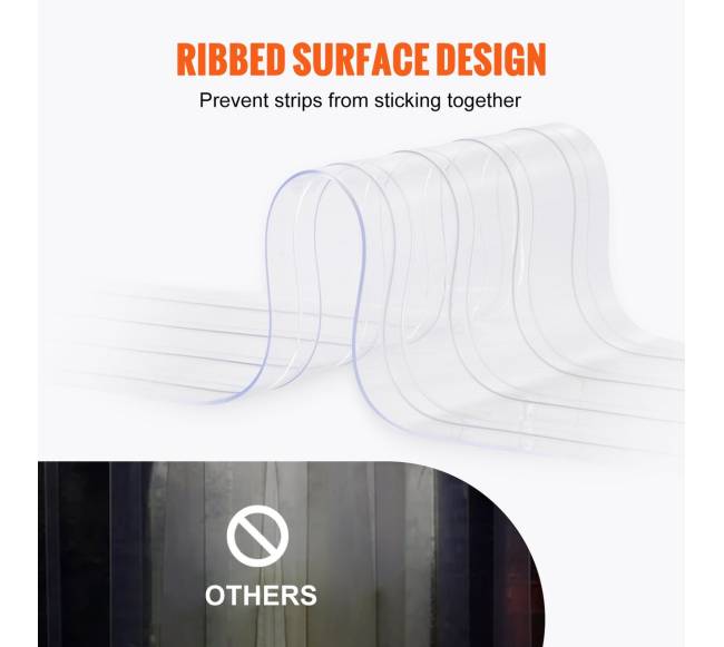 Skaidri PVC juostinė užuolaida 30 m4