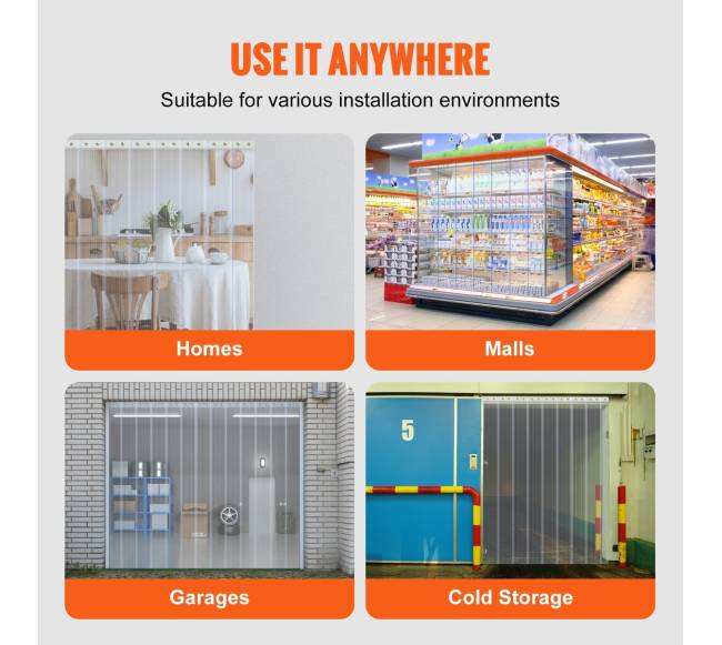 Skaidri PVC juostinė užuolaida 30 m5