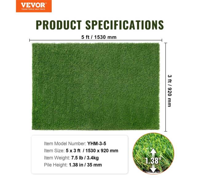 Dirbtinė žolė kilimėlis 0.9x1.5 m6