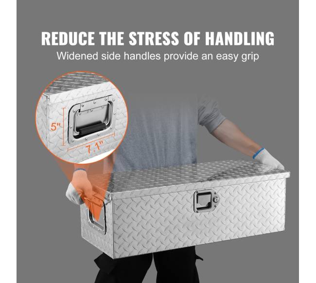 Aliuminio įrankių dėžė sunkvežimiui 30x13x9.6 cm4