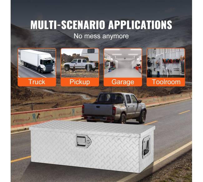 Aliuminio įrankių dėžė sunkvežimiui 30x13x9.6 cm5