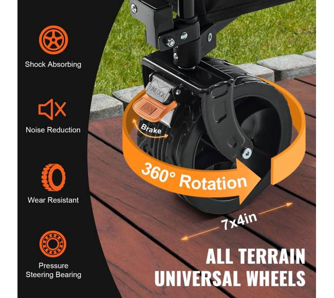 Sulankstomas vežimėlis sodo ir išvykų naudojimui3