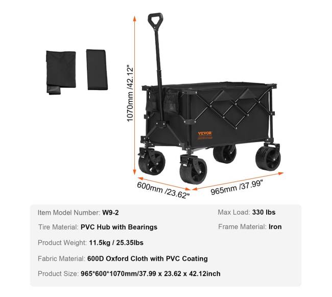 Sulankstomas vežimėlis su bekelės ratais6