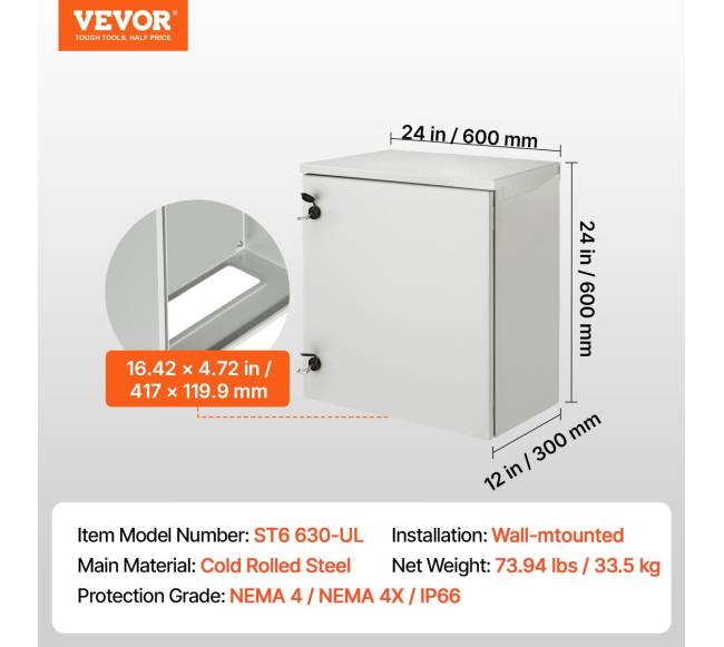 Lauko elektrinė spinta 60 x 60 x 30 cm6