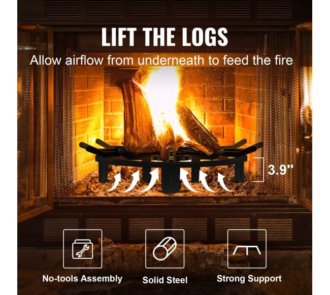 Rąstų grotelės 68 cm ketaus plieno4