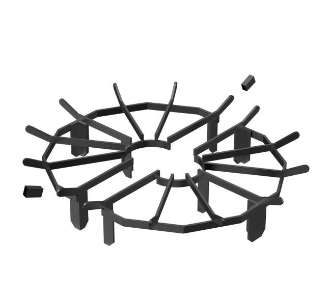 Rąstų grotelės 68 cm ketaus plieno8