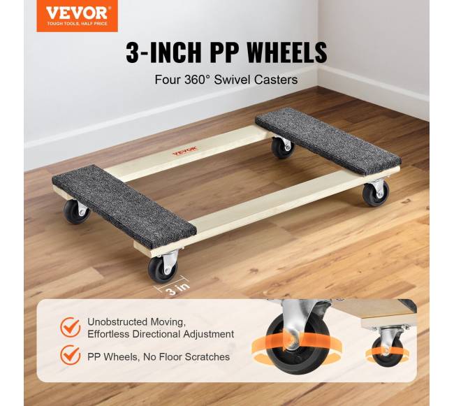 Baldų vežimėlis su ratukais, 454 kg apkrova1