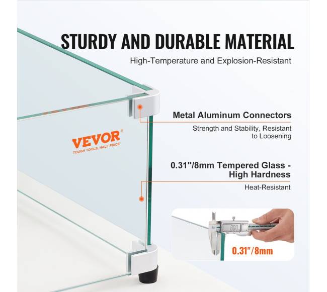 Stiklo apsauga stačiakampiam ugnies stalui2