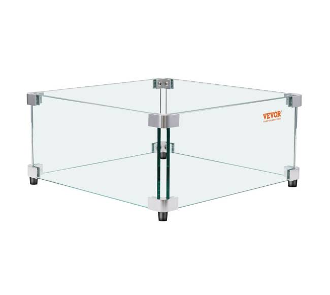 Kvadratinis dujinio židinio vėjo apsauga iš grūdinto stiklo0