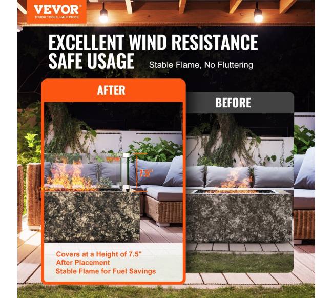 Kvadratinis dujinio židinio vėjo apsauga iš grūdinto stiklo1