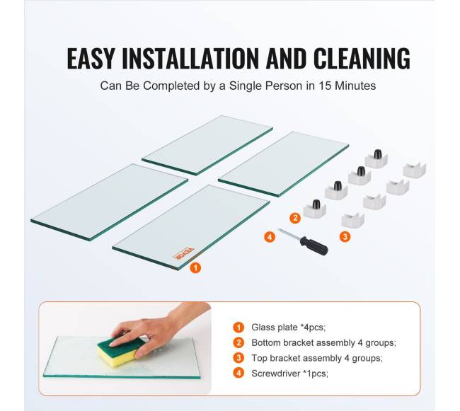 Kvadratinis dujinio židinio vėjo apsauga iš grūdinto stiklo3