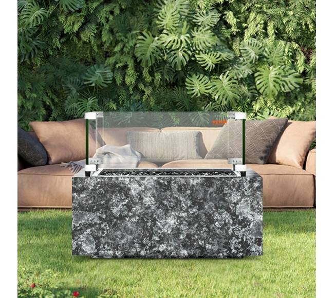 Kvadratinis dujinio židinio vėjo apsauga iš grūdinto stiklo7