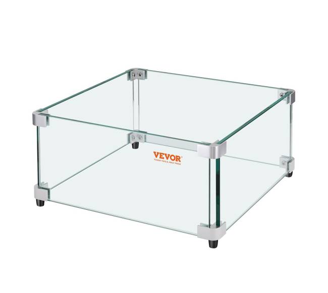 Kvadratinis dujinio židinio vėjo apsauga iš grūdinto stiklo8