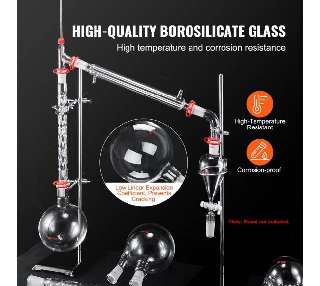 Laboratorinis distiliavimo rinkinys su 3.3 boro stiklu2
