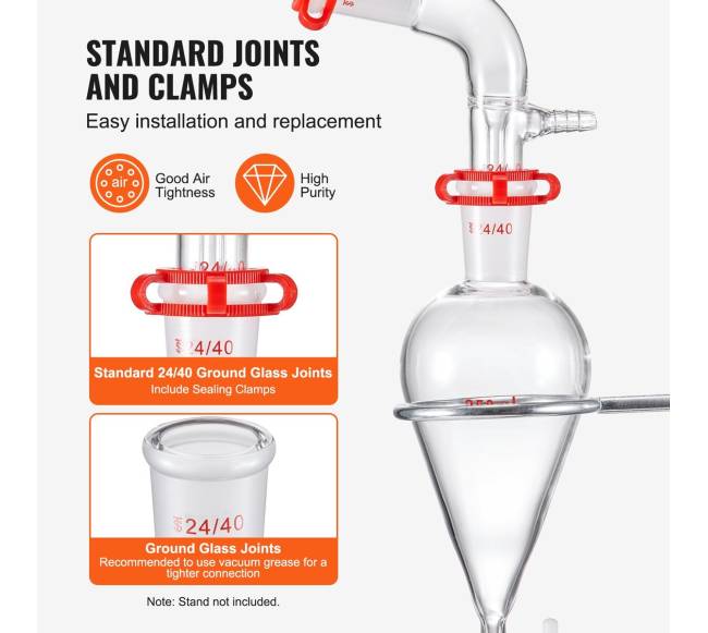 Laboratorinis distiliavimo rinkinys su 3.3 boro stiklu3