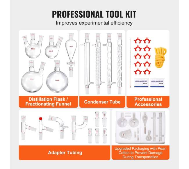 Laboratorinis distiliavimo rinkinys su 3.3 boro stiklu4