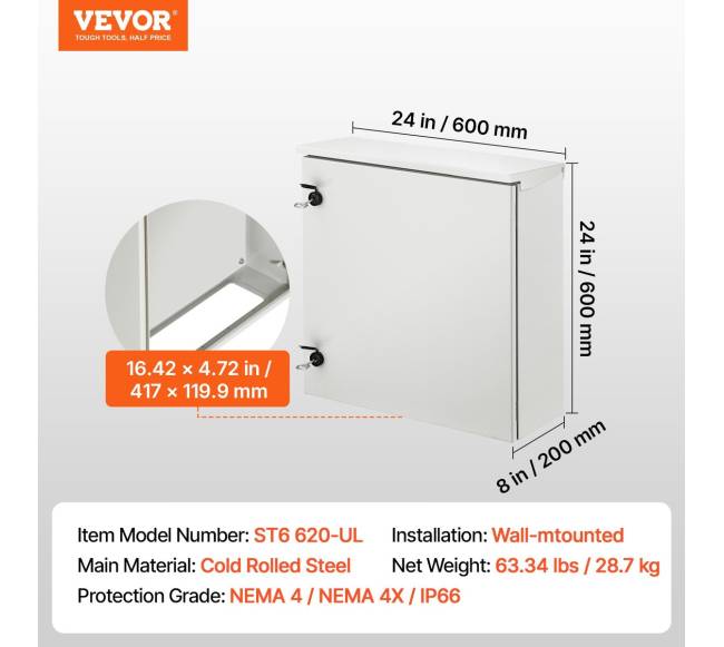 Elektrinė plieninė dėžė NEMA 4 išorei6