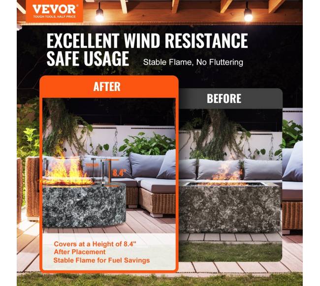 Apsauga nuo vėjo ugnies duobės1