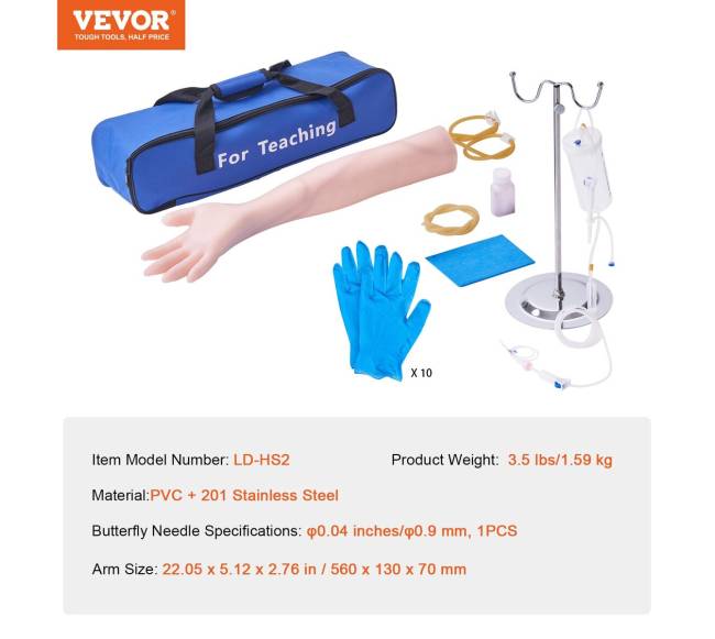 Flebotomijos treniruoklio rinkinys su laikymo krepšiu6