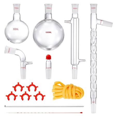 Laboratorinė distiliacijos įranga su 1000 ml kolbomis0