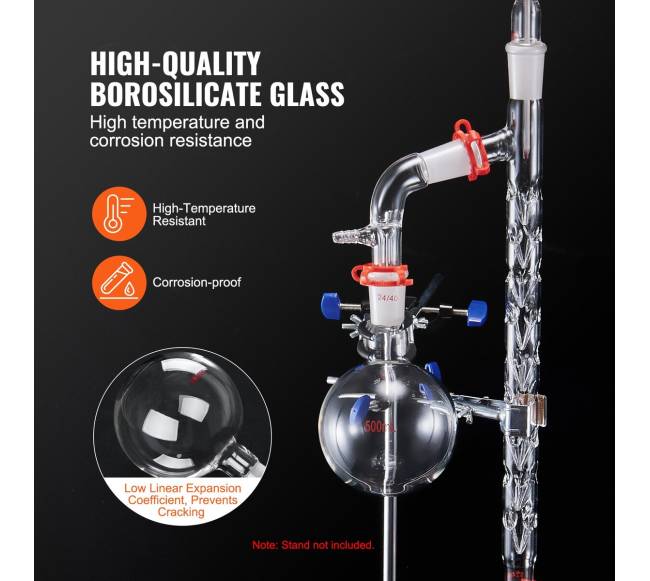 Laboratorinė distiliacijos įranga su 1000 ml kolbomis2