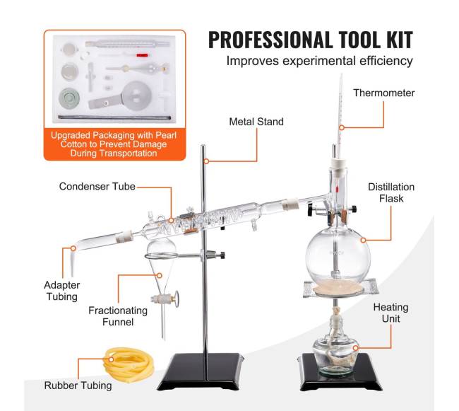 Eterinio aliejaus distiliavimo rinkinys, 500 ml5