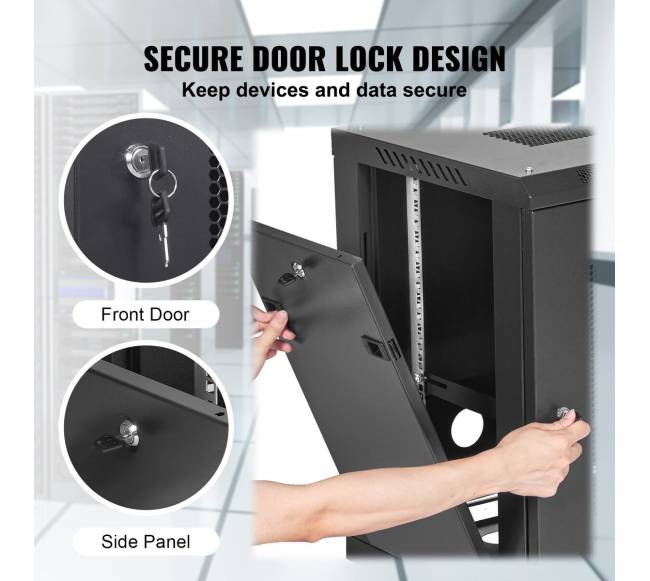 12U tinklo serverio spintelė, 39 cm gylio4