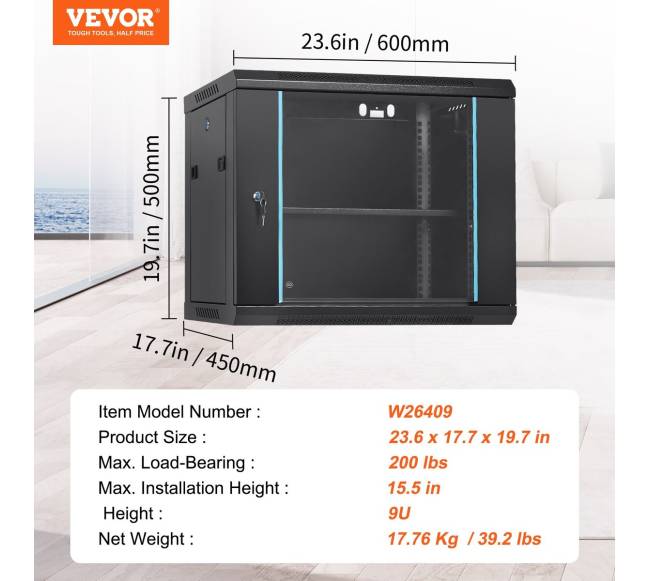 9U sieninis tinklo serverio kabinetas6