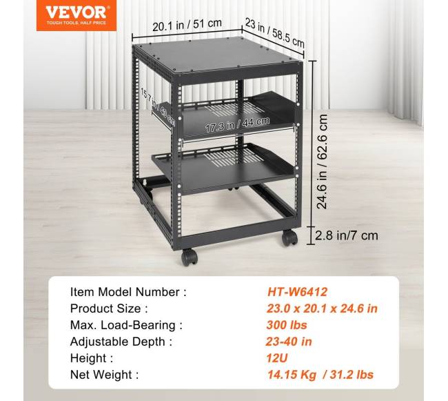 12U atviras serverio stovas su reguliuojamu gyliu6