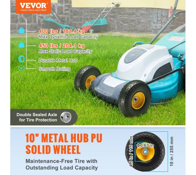 Kieto PU beore padangos 10 colių, 2 vnt1