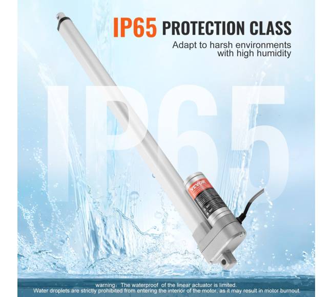 12V 500mm linijinis pavaras IP65 3000N3