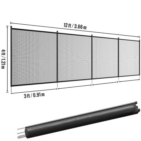 Baseinas tvora 4 x 12 FT vaikų saugumui0