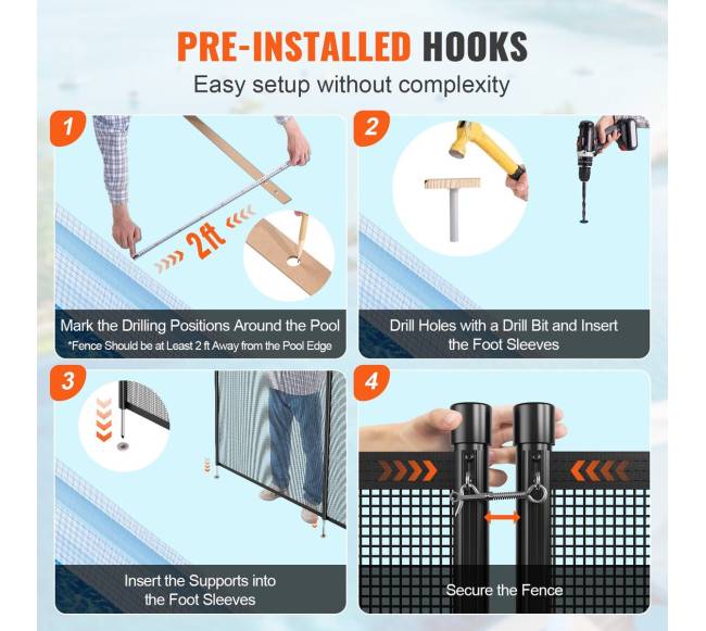Baseinas tvora 4 x 12 FT vaikų saugumui4