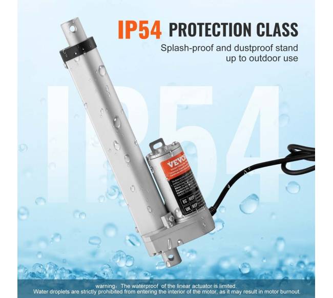 Linijinis pavaras 12V 150 mm IP54 apsauga3