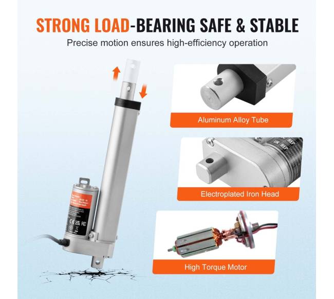 Linijinis pavaras 12V 150 mm IP54 apsauga4