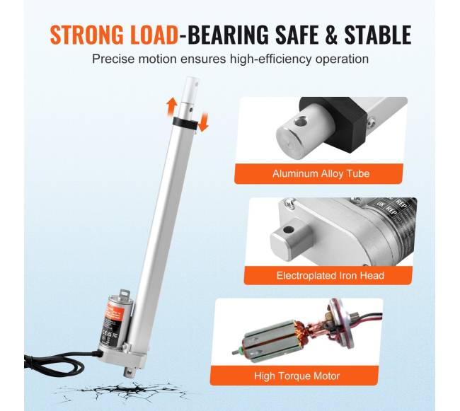 Lyginis pavaras 12V 300mm 0.55cms4