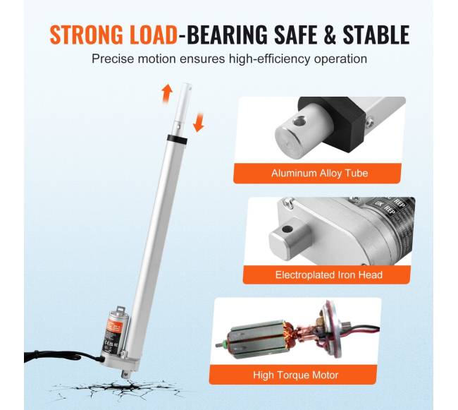 12V linijinis pavaras 16" 1500N4