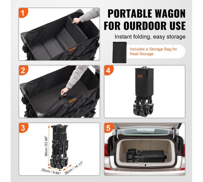 Sulankstomas dviejų aukštų vežimėlis su visureigio ratais5