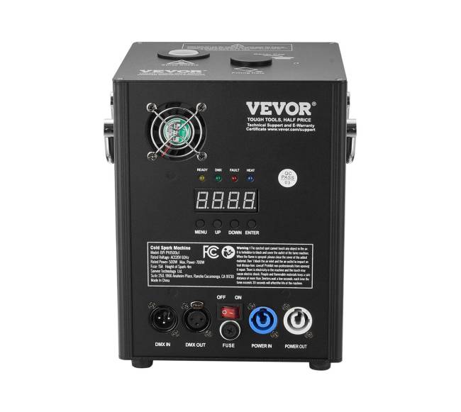 Šalto efekto fejerverkų mašina 500W 2-4M renginiams0