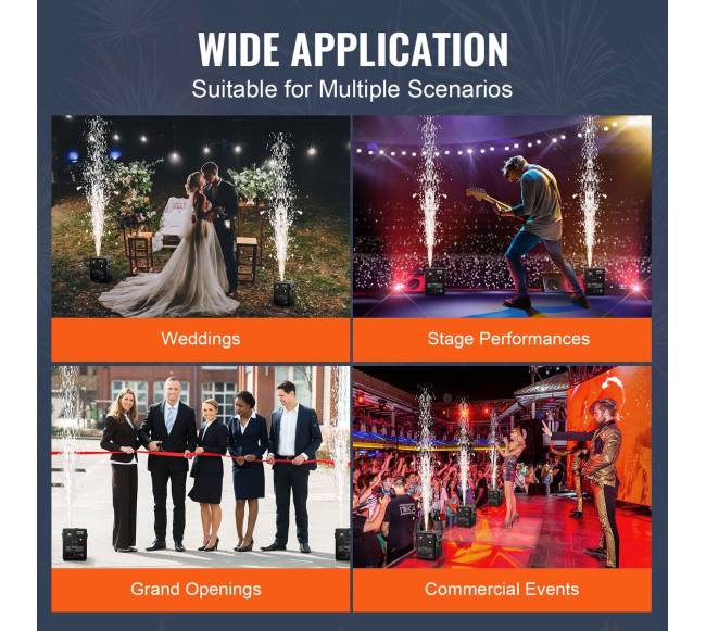 Šalto efekto fejerverkų mašina 500W 2-4M renginiams5