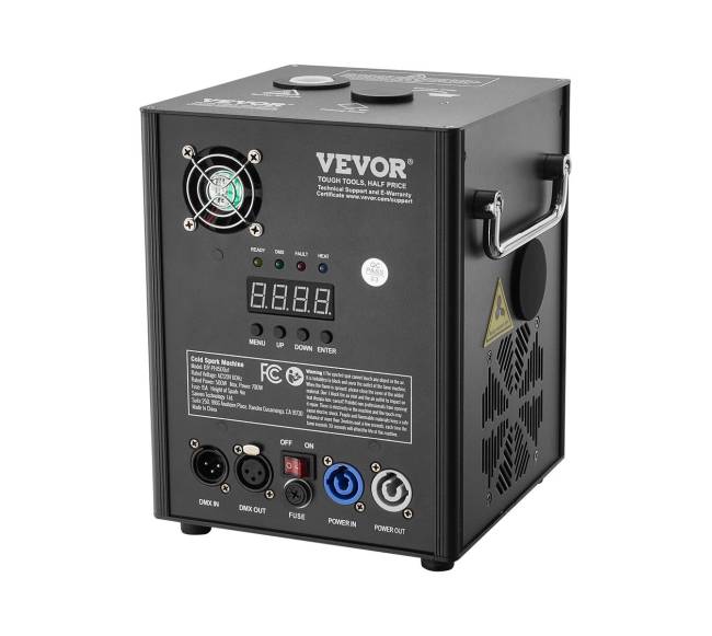 Šalto efekto fejerverkų mašina 500W 2-4M renginiams10