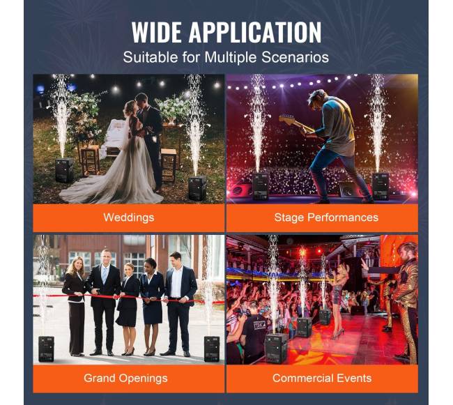 Šaltųjų kibirkščių mašina 700W 2-5m5