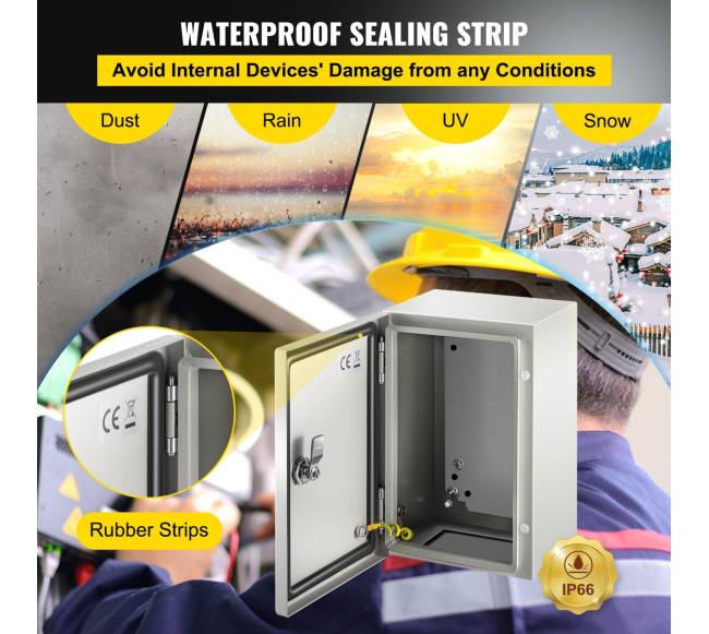 NEMA plieninė dėžė, 30 x 20 x 15 cm3