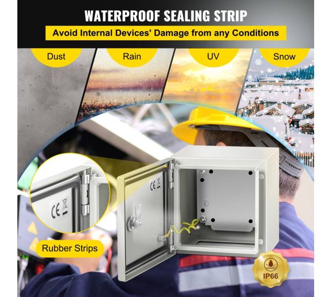 Plieninė NEMA dėžė, 20 x 20 x 15 cm3