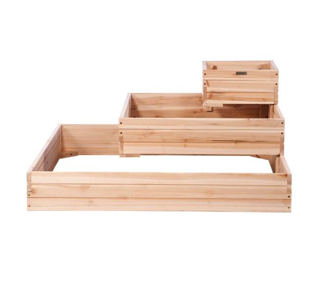 Pakeltas medinis darželis 113 x 113 x 51 cm8