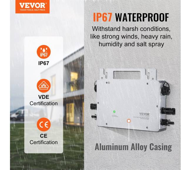 Saulės mikro keitiklis 600W atsparus vandeniui1